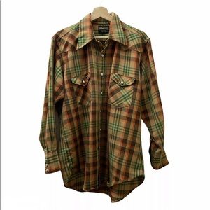 Vintage Maverick Western Casual Button Up Shirt 16 1/2 33